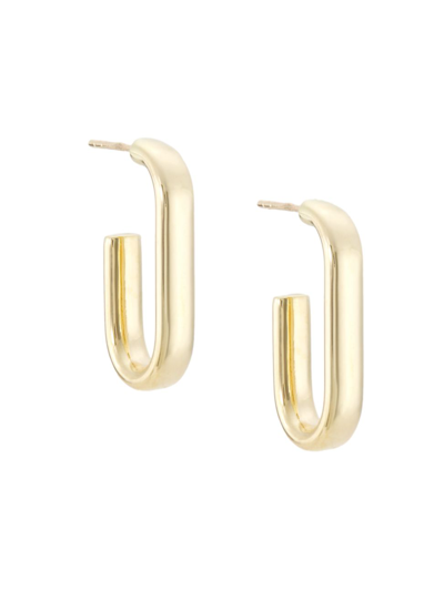 Shop Saks Fifth Avenue Women's 14k Yellow Gold Oval Hoop Earrings