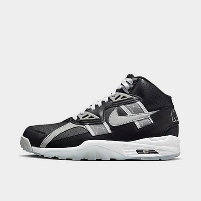 Shop Nike Men's Air Trainer Sc High Training Shoes In Black/light Smoke Grey/cool Grey/white