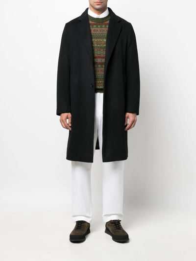 Shop Mackintosh New Stanley Wool-cashmere Coat In Black