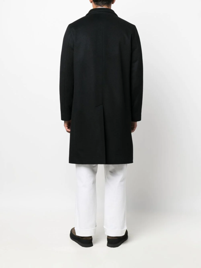 Shop Mackintosh New Stanley Wool-cashmere Coat In Black
