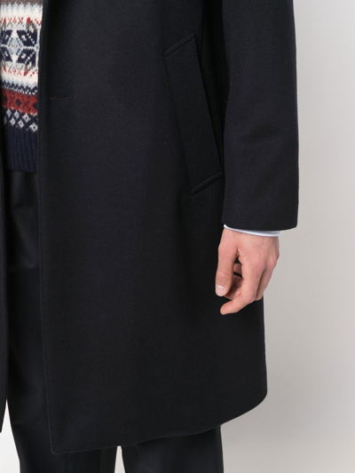 Shop Mackintosh New Stanley Wool-cashmere Coat In Blue