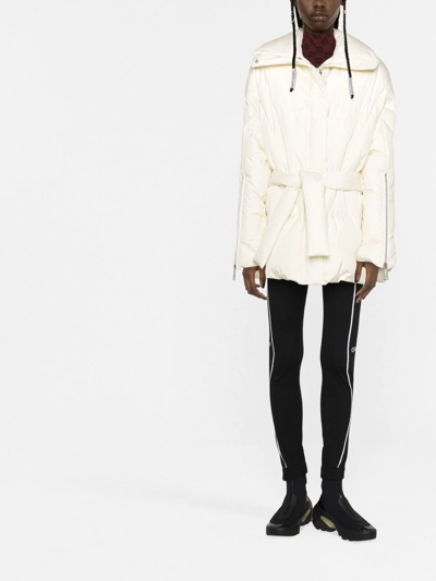 Shop Khrisjoy New Iconic Belted Puffer Jacket In Neutrals