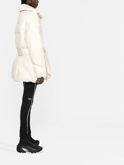 Shop Khrisjoy New Iconic Belted Puffer Jacket In Neutrals