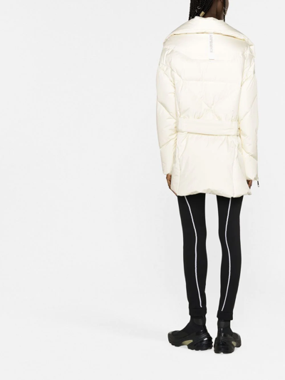 Shop Khrisjoy New Iconic Belted Puffer Jacket In Neutrals