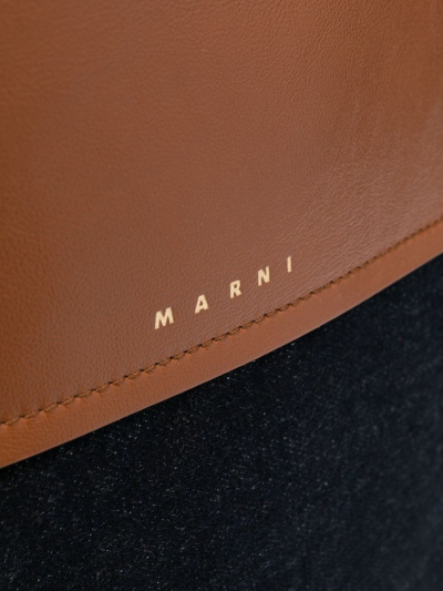 Marni Museo Pocket-detail Shoulder Bag In Blue