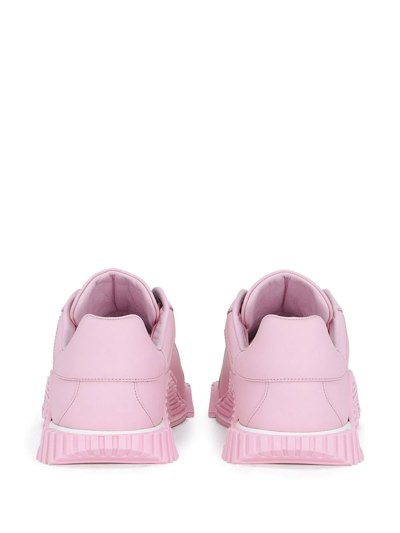 Shop Dolce & Gabbana Ns1 Logo Plaque Sneakers In Pink