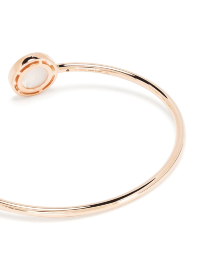 Shop Damiani 18kt Rose Gold Mother-of-pearl Diamond Cuff In Pink