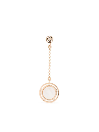 Shop Damiani 18kt Rose Gold D.side Diamond Drop Earrings In Pink