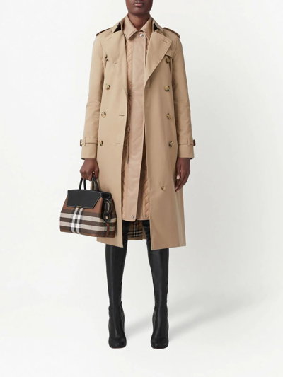 Shop Burberry The Long Waterloo Heritage Trench Coat In Nude