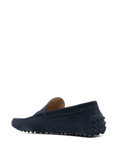 Shop Tod's Gommino Stud-sole Loafers In Blau