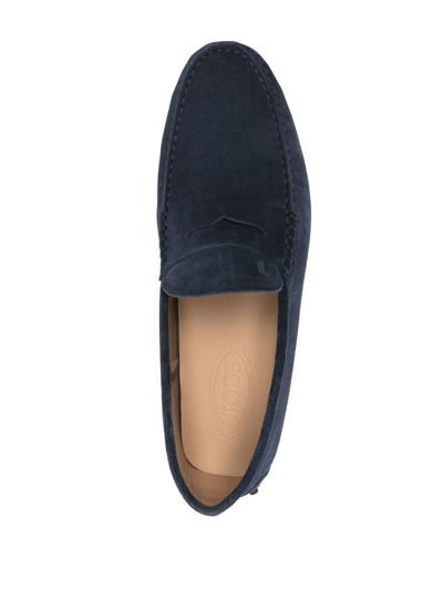 Shop Tod's Gommino Stud-sole Loafers In Blau