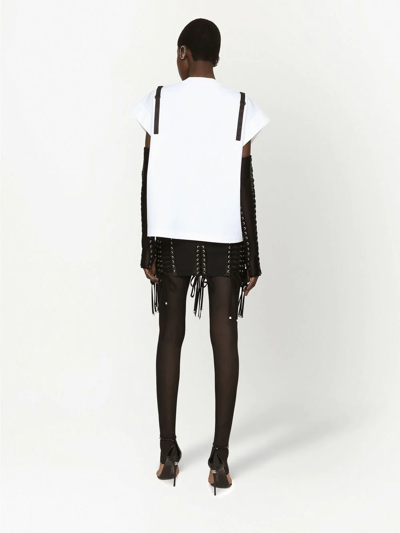 Dolce & Gabbana Eyelet-embellished Miniskirt In Black