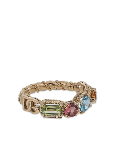 Shop Dolce & Gabbana 18kt Yellow Gold Gemstone Ring