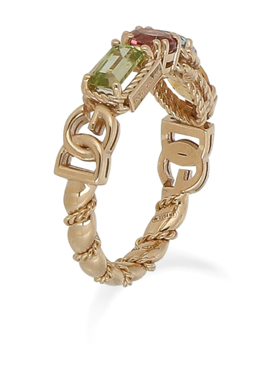 Shop Dolce & Gabbana 18kt Yellow Gold Gemstone Ring