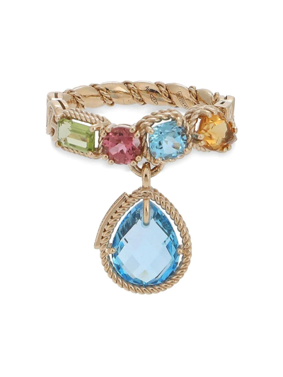 Shop Dolce & Gabbana 18kt Yellow Gold Gemstone Drop-design Ring