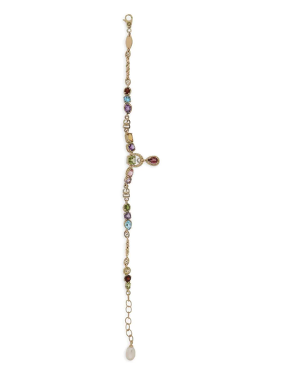 Dolce & Gabbana 18kt Yellow Gold Bracelet With Mutlicolored Fine Gemstones In Gold