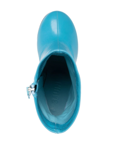 Shop 3juin 100mm-heel Ankle Boots In Blau