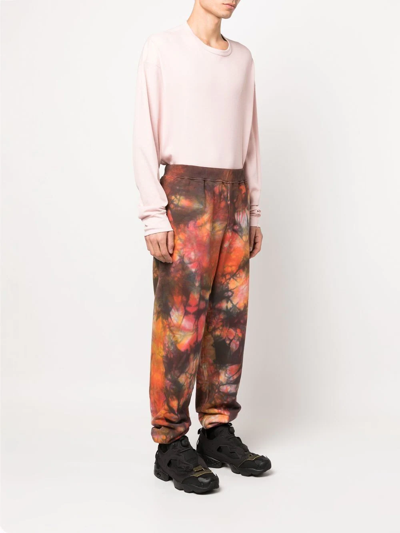 Shop Aries Tie-dye Print Sweatpants In Orange