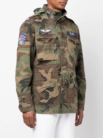 Polo Ralph Lauren Camouflage Drawstring-waist Hooded Jacket In Grün |  ModeSens