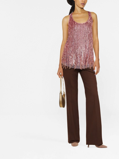 Shop Etro Sequinned Tank Top In Rosa