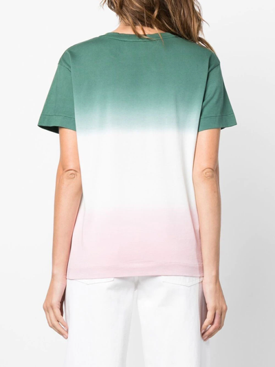 Apc Gradient-effect Logo-print T-shirt In Rosa