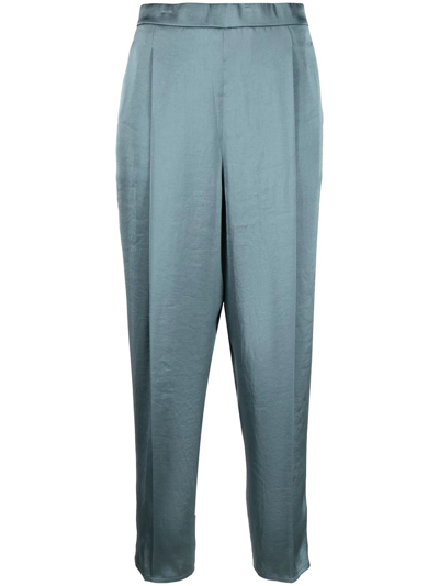 Shop Theory Elasticated Cropped Trousers In Blue