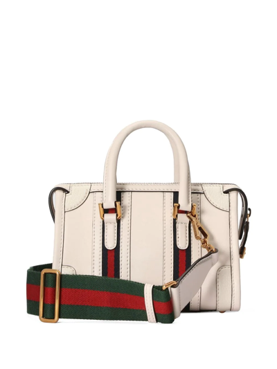 Shop Gucci Mini Double G Top-handle Bag In Weiss