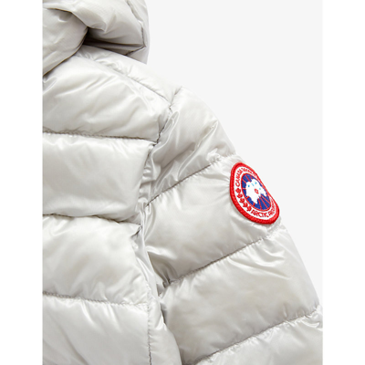 Shop Canada Goose Cypress Hooded Recycled-nylon Jacket 7-8 Years In Silverbirch
