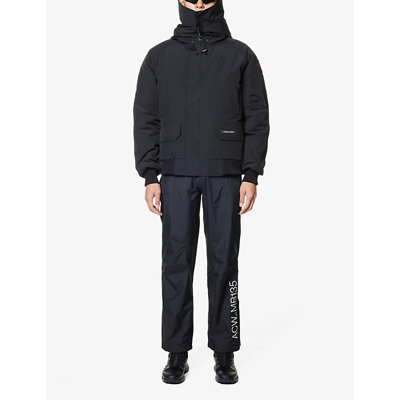 Shop Canada Goose Chilliwack Funnel-neck Shell-down Bomber Jacket In Black