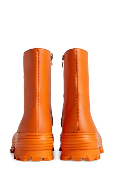 Shop Camperlab Traktori Leather Boot In Bright Orange