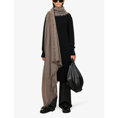 Shop Joseph Women's Black Relaxed-fit Roll-neck Cashmere Midi Dress