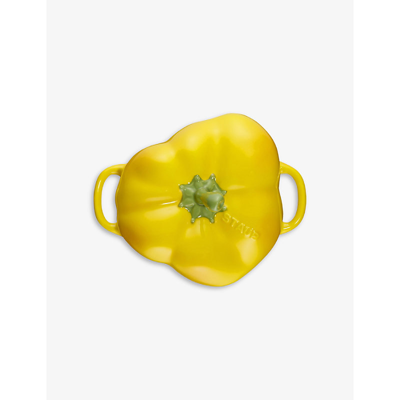Shop Staub Pepper Cast-iron And Enamel Cocotte 11cm In Yellow
