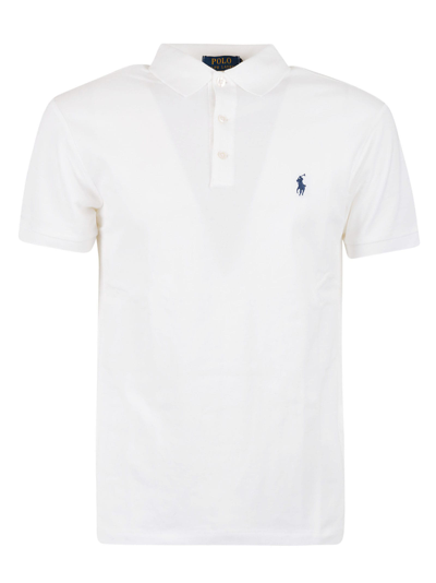 Shop Ralph Lauren Logo Embroidered Polo Shirt In White