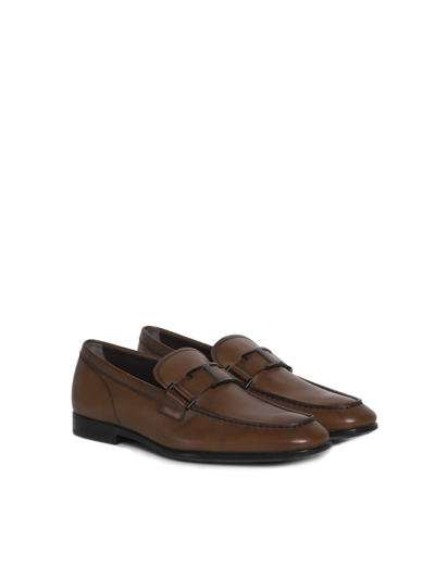 Shop Tod's Loafers With T Buckle