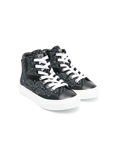 Shop Givenchy Bandana-print High-top Sneakers In Black