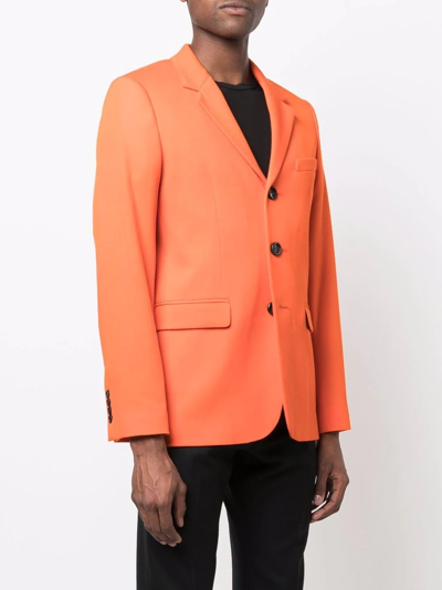 Shop Ami Alexandre Mattiussi Single-breasted Wool Blazer In Orange