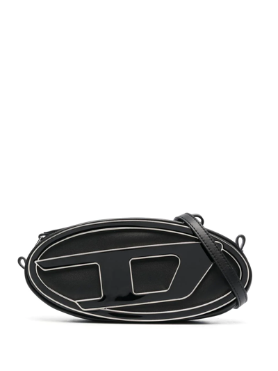 Shop Diesel 1dr Pouch Logo-plaque Crossbody Bag In Black
