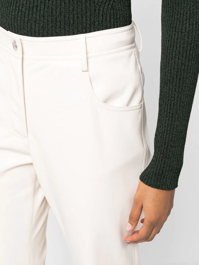 Msgm High Waist Women's Pants In Neutrals