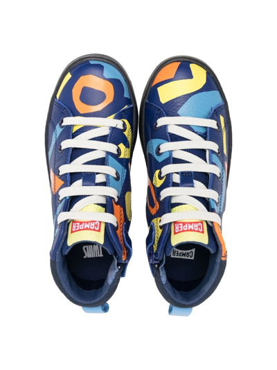 Shop Camper All-over Graphic-print Sneakers In Blue