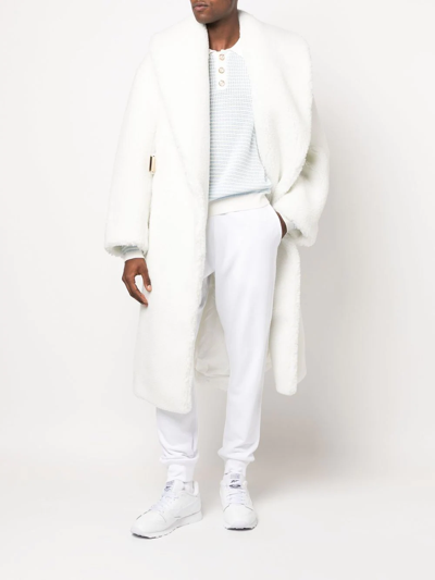 Casablanca White Faux Shearling Robe Coat | ModeSens