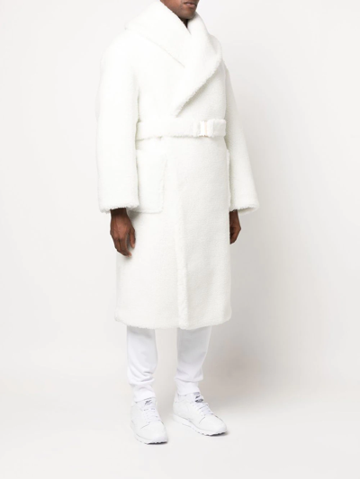 Casablanca White Faux Shearling Robe Coat | ModeSens