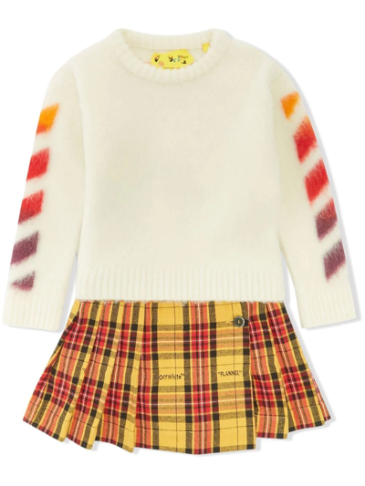 格纹百褶半身裙