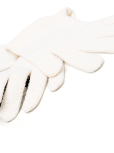 Shop Alberta Ferretti Long Cashmere-wool Gloves In White