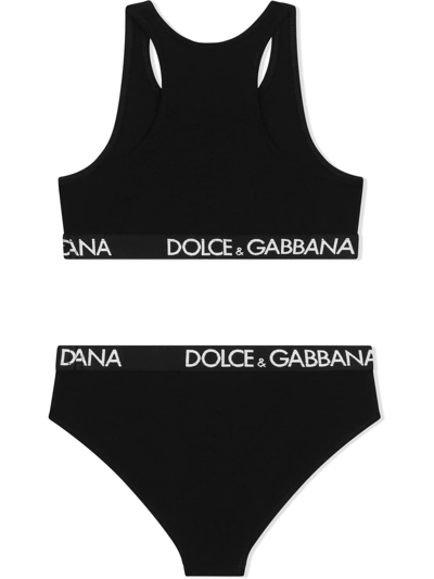 Shop Dolce & Gabbana Logo-waistband Underwear Set In Black