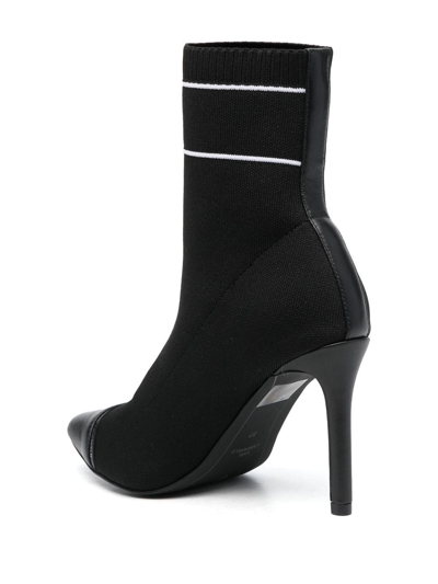 Karl Lagerfeld Pandara Sock-style Ankle Boots In Black