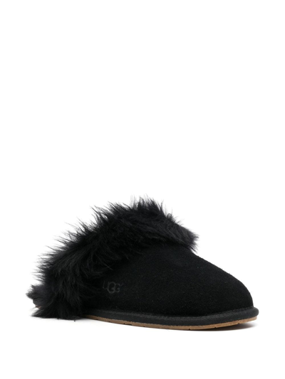 Shop Ugg Scuff Sis Shearling Slippers In Black