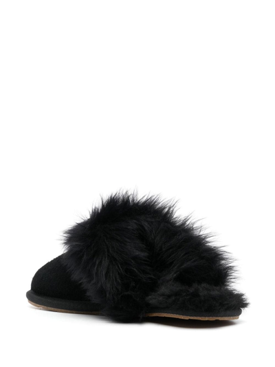 Shop Ugg Scuff Sis Shearling Slippers In Black
