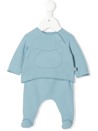 Shop Teddy & Minou Embroidered Tracksuit Set In Blue