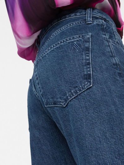 Shop Attico Straight-leg Denim Jeans In Blue