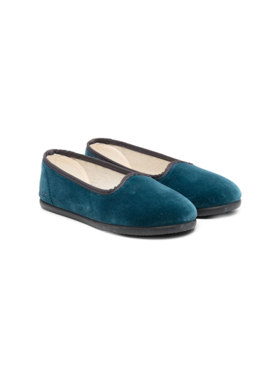 Bonpoint Contrast Trim Ballerinas In Blue